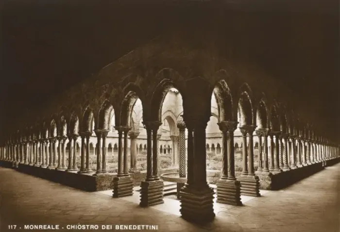 Framed Print : Ornate Norman cloister - Cathedral of Monreale, Sicily Framed Print : Ornate Norman cloister - Cathedral of Monreale, Sicily