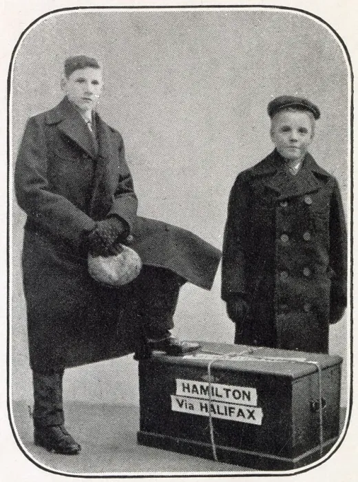 Framed Print : Orphan boy from the National Children's Homes and Orphanages been sent, thinking that he would have more opportunities there. Date: circa 1908 Framed Print : Orphan boy from the National Children's Homes and Orphanages been sent, thinking that he would have more opportunities there. Date: circa 1908