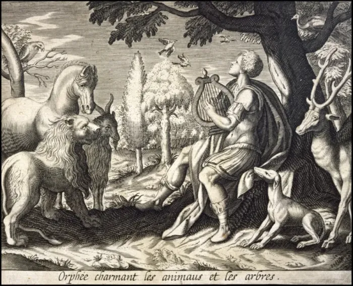 Framed Print : Orpheus Charms Animals Framed Print : Orpheus Charms Animals