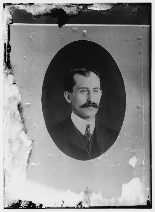 Framed Print : Orville Wright, age 34, head and shoulders, with mustache Framed Print : Orville Wright, age 34, head and shoulders, with mustache