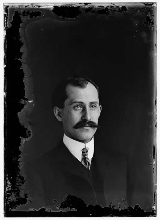 Framed Print : Orville Wright, age 34, head and shoulders, with mustache Framed Print : Orville Wright, age 34, head and shoulders, with mustache