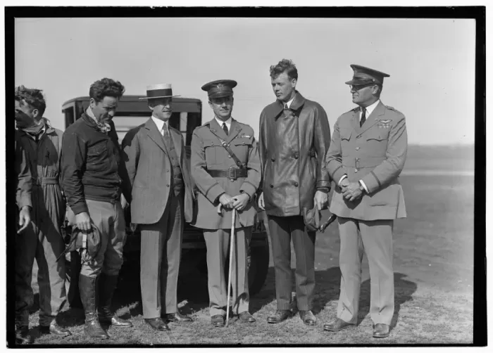 Framed Print : Orville Wright, Major John F. Curry, and Colonel Charles Lin Framed Print : Orville Wright, Major John F. Curry, and Colonel Charles Lin