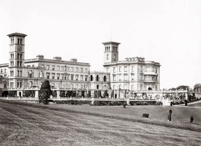 Framed Print : Osborne House, royal residence, Isle of Wight, c. 1870 s Framed Print : Osborne House, royal residence, Isle of Wight, c. 1870 s