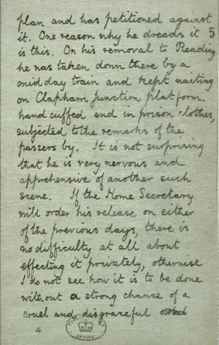 Framed Print : Oscar Wilde release letter Framed Print : Oscar Wilde release letter