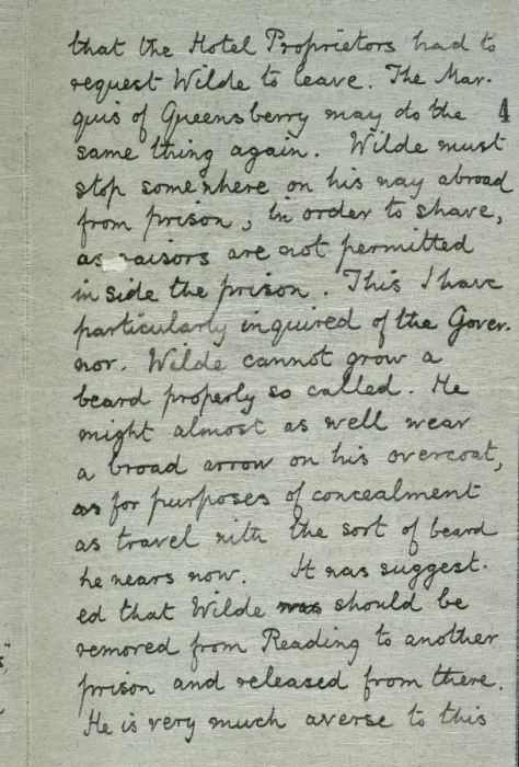 Framed Print : Oscar Wilde release letter Framed Print : Oscar Wilde release letter