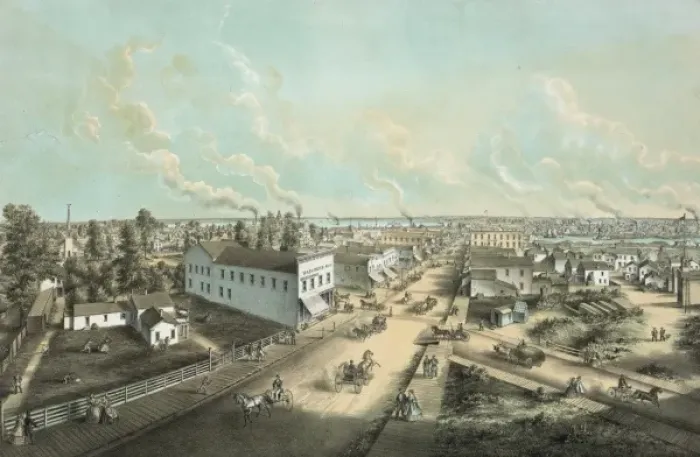 Framed Print : Oshkosh, Wis. From H. L. Cottrills Block / Framed Print : Oshkosh, Wis. From H. L. Cottrills Block /