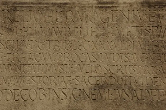 Framed Print : Ostia Antica. House of Triclini. Inscription Framed Print : Ostia Antica. House of Triclini. Inscription