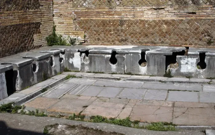 Framed Print : Ostia Antica. Latrine Framed Print : Ostia Antica. Latrine