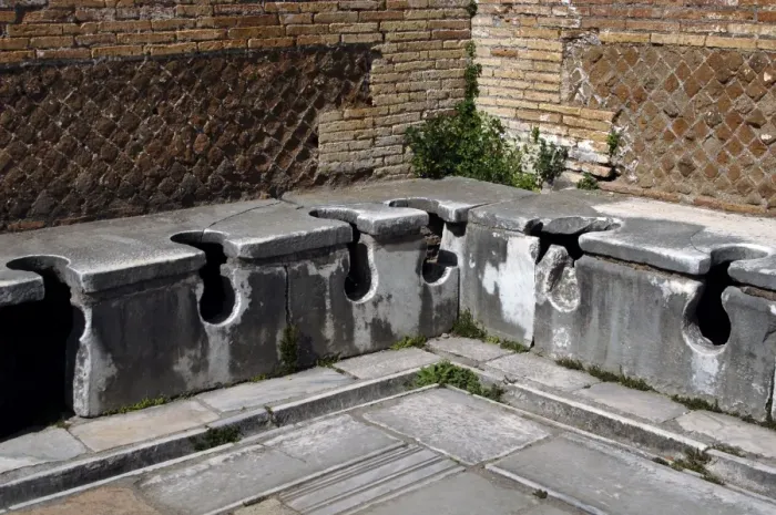 Framed Print : Ostia Antica. Latrine Framed Print : Ostia Antica. Latrine