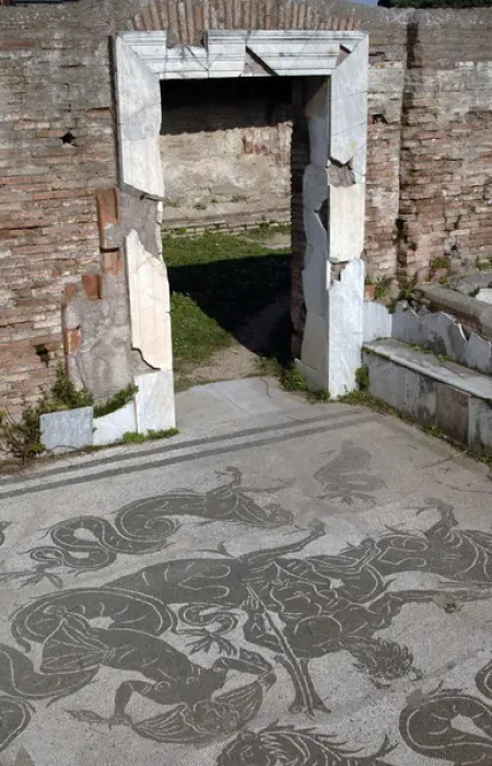 Framed Print : Ostia Antica. Mosaic of Baths of Buticosus Framed Print : Ostia Antica. Mosaic of Baths of Buticosus