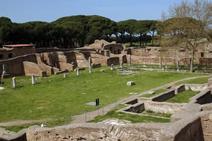 Framed Print : Ostia Antica. Palaestra of the Baths of Neptune Framed Print : Ostia Antica. Palaestra of the Baths of Neptune