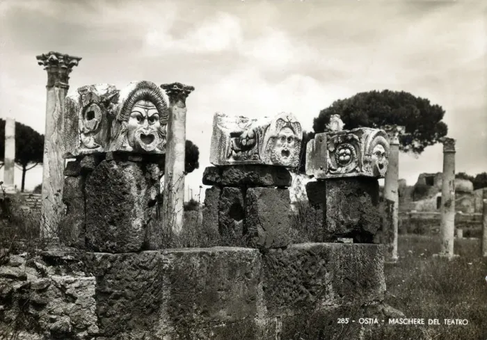 Framed Print : Ostia, Rome, Italy - Theatrical Masks Framed Print : Ostia, Rome, Italy - Theatrical Masks