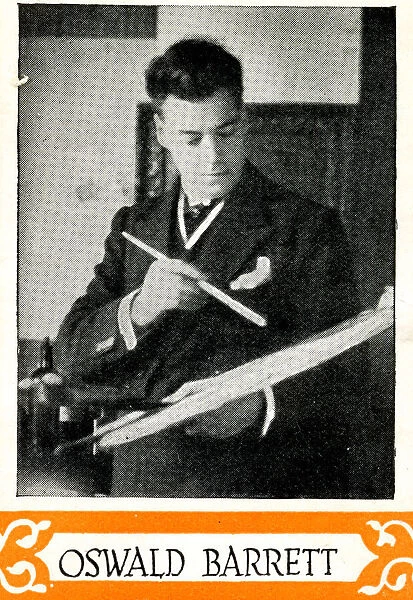 Oswald Barrett, artist and illustrator Date: circa 1930