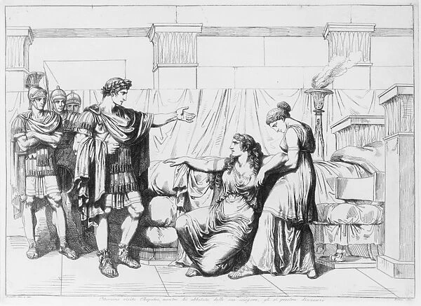 Ottaviano visita Cleopatra, mentre lei abbatuta dalle sue sc