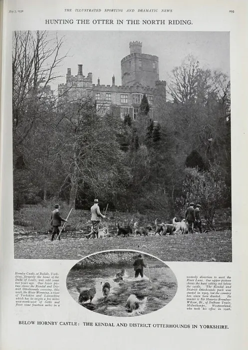 Framed Print : Otter Hunt at Hornby Castle Framed Print : Otter Hunt at Hornby Castle
