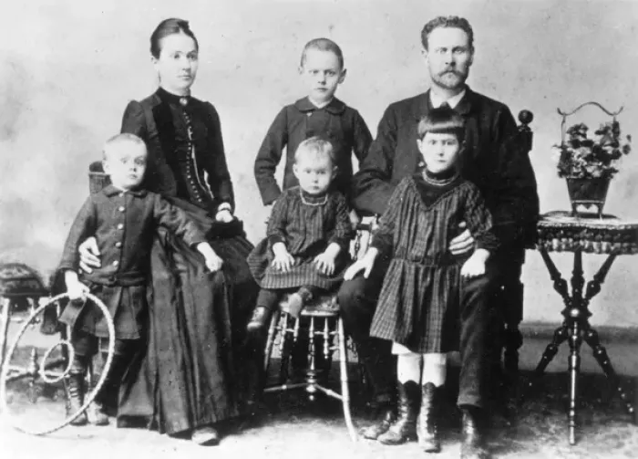 Framed Print : Otto Lilienthal 1848-1896 and his family Framed Print : Otto Lilienthal 1848-1896 and his family