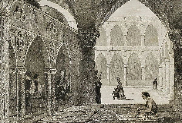 Ottoman domination. Acre. Bazaar at Saint Jean d'Acre
