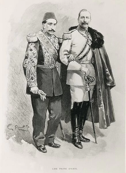The Ottoman sultan Abdulhamid II and the German kaiser