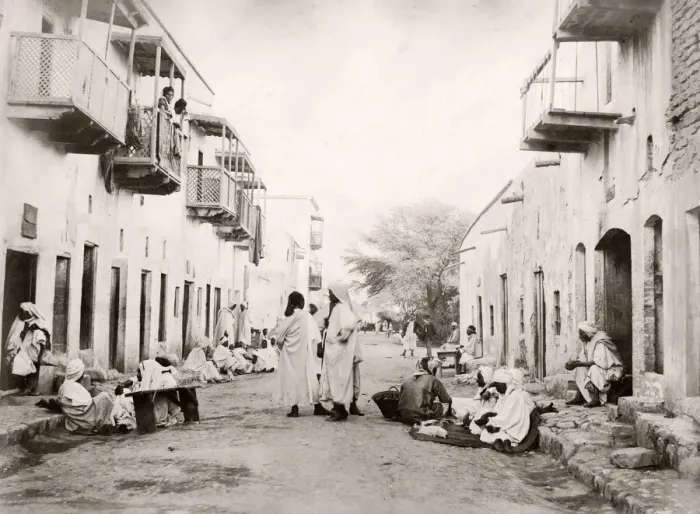 Framed Print : Ouled Nail street, Biskra Algeria, c. 1890 s Framed Print : Ouled Nail street, Biskra Algeria, c. 1890 s