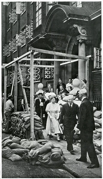Outbreak of WWII - Queen visits Vincent Square hospital 1939
