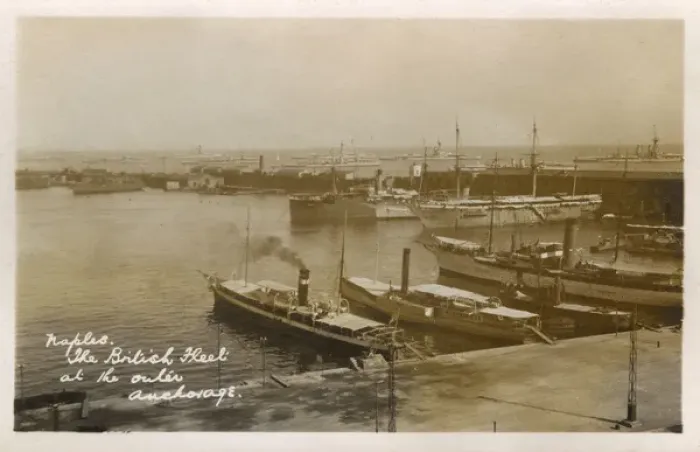 Framed Print : Outer Anchorage, Naples, Italy - British Mediterranean Fleet Framed Print : Outer Anchorage, Naples, Italy - British Mediterranean Fleet