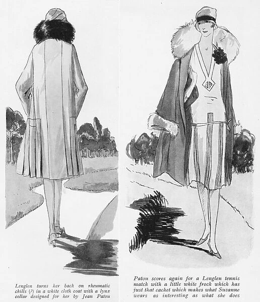 Two outfits from Patou for Suzanne Lenglen, Paris, 1926