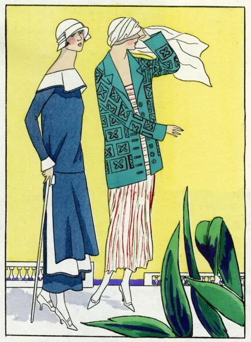 Framed Print : Two outfits by Philippe et Gaston and Jean Patou Framed Print : Two outfits by Philippe et Gaston and Jean Patou