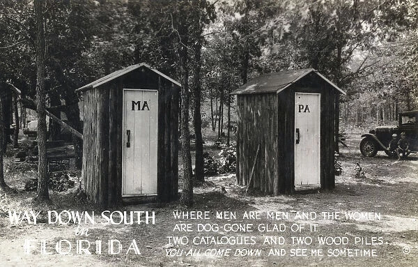His and Hers outhouses, Florida, USA