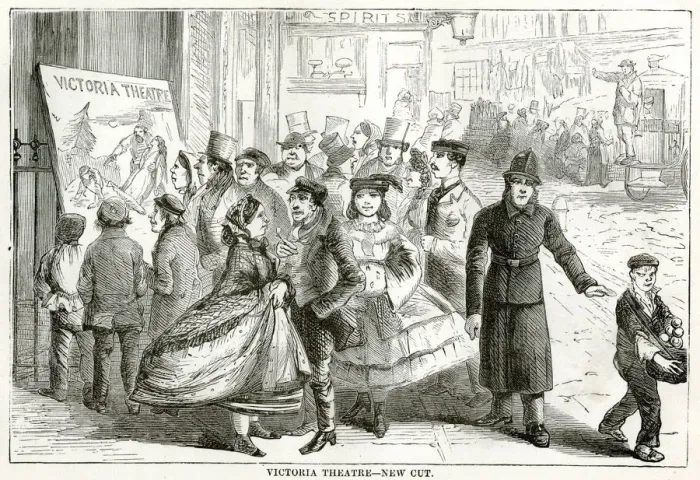 Framed Print : Outside the Old Vic 1870 Framed Print : Outside the Old Vic 1870