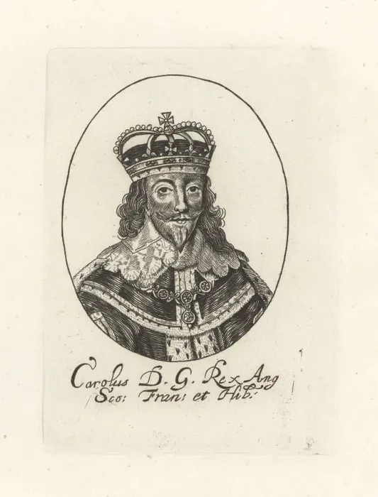 Framed Print : Oval portrait of King Charles I of England Framed Print : Oval portrait of King Charles I of England