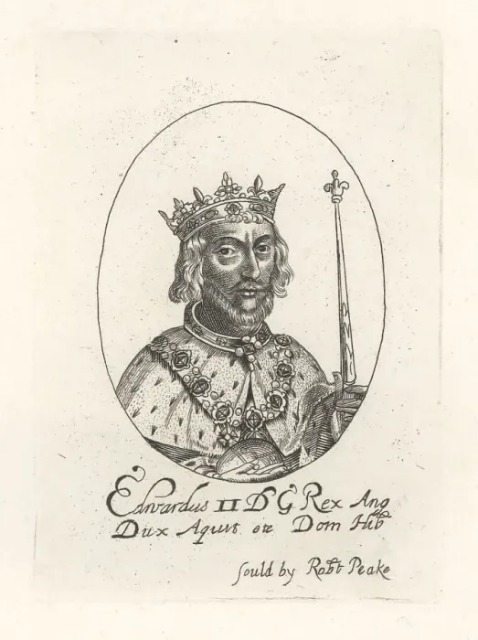 Framed Print : Oval portrait of King Edward II of England, 1284-1327 Framed Print : Oval portrait of King Edward II of England, 1284-1327