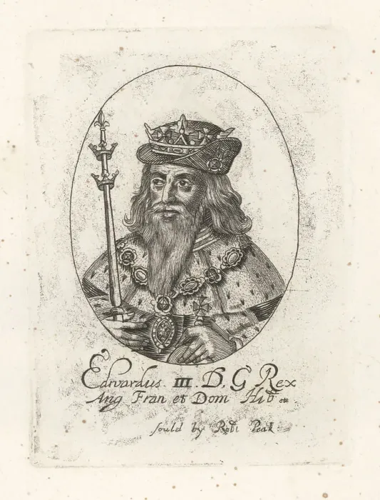 Framed Print : Oval portrait of King Edward III of England, 1312-1377 Framed Print : Oval portrait of King Edward III of England, 1312-1377
