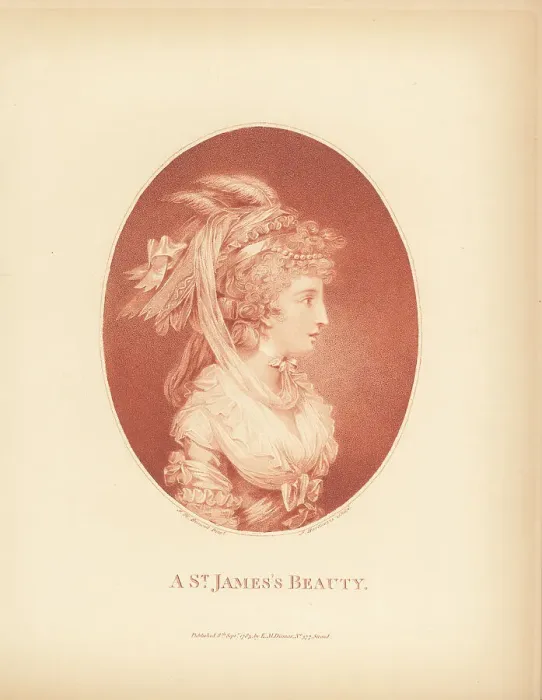 Framed Print : Oval portrait of Priscilla Burrough as a St. James Beauty, 1783 Framed Print : Oval portrait of Priscilla Burrough as a St. James Beauty, 1783
