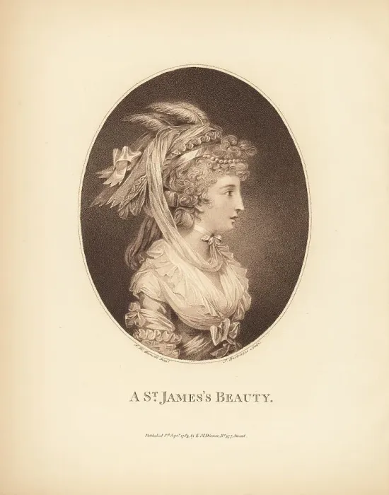 Framed Print : Oval portrait of Priscilla Burrough as a St. James Beauty, 1783 Framed Print : Oval portrait of Priscilla Burrough as a St. James Beauty, 1783
