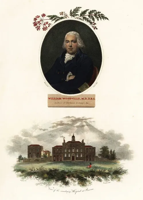 Framed Print : Oval portrait of William Woodville, physician and botanist Framed Print : Oval portrait of William Woodville, physician and botanist