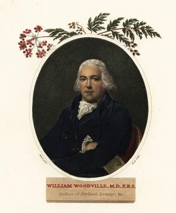 Framed Print : Oval portrait of William Woodville, physician and botanist Framed Print : Oval portrait of William Woodville, physician and botanist
