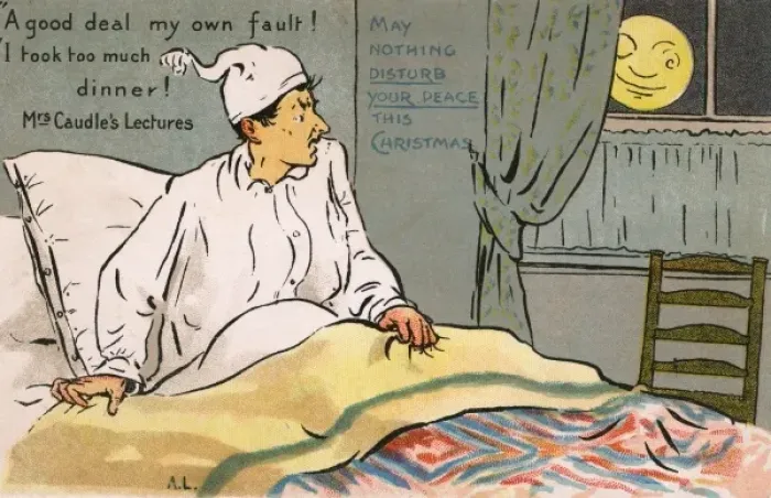 Framed Print : Overeating leads to disturbed sleep at Christmas Framed Print : Overeating leads to disturbed sleep at Christmas