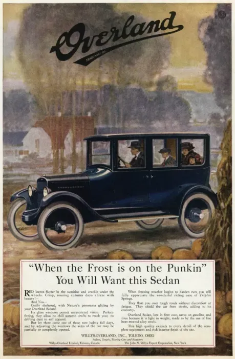 Framed Print : Overland Advert 1920 Framed Print : Overland Advert 1920