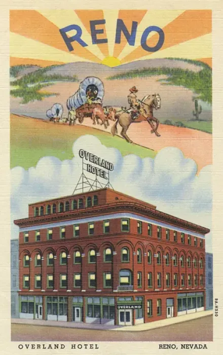 Framed Print : Overland Hotel, Reno, Nevada, USA Framed Print : Overland Hotel, Reno, Nevada, USA