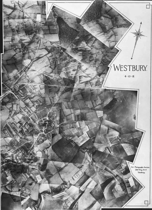 Framed Print : Overlapping Vertical Images of Westbury Aerial-Photograp? Framed Print : Overlapping Vertical Images of Westbury Aerial-Photograp?