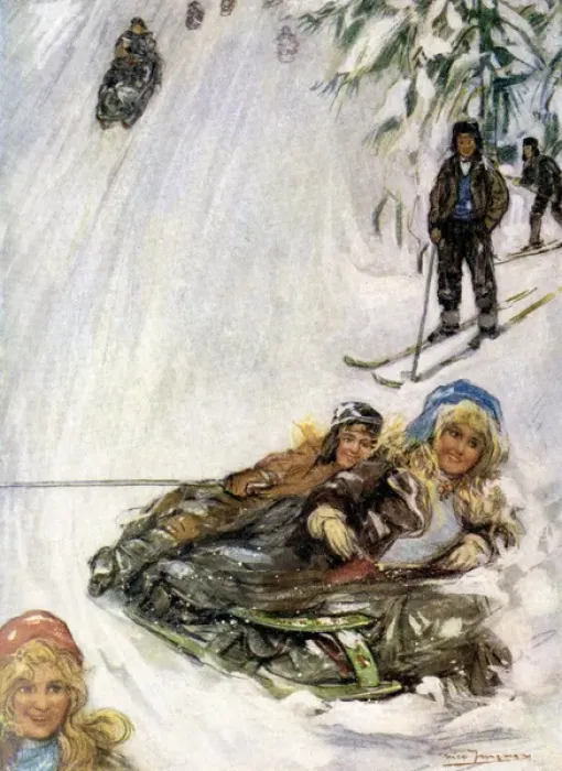 Framed Print : Overturned Sledge 1905