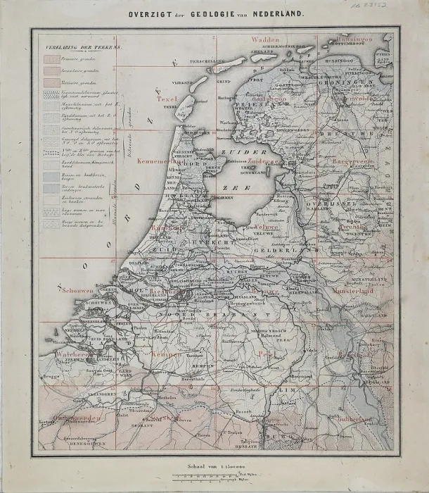 Framed Print : Overzigt der Geologie van Nederland (Staring 1860) Framed Print : Overzigt der Geologie van Nederland (Staring 1860)