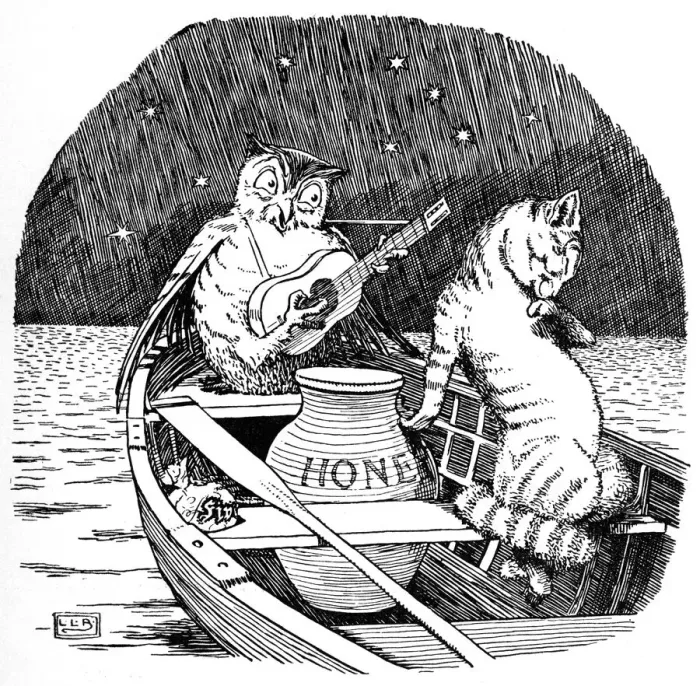 Framed Print : The Owl and the Pussycat by Edward Lear Framed Print : The Owl and the Pussycat by Edward Lear