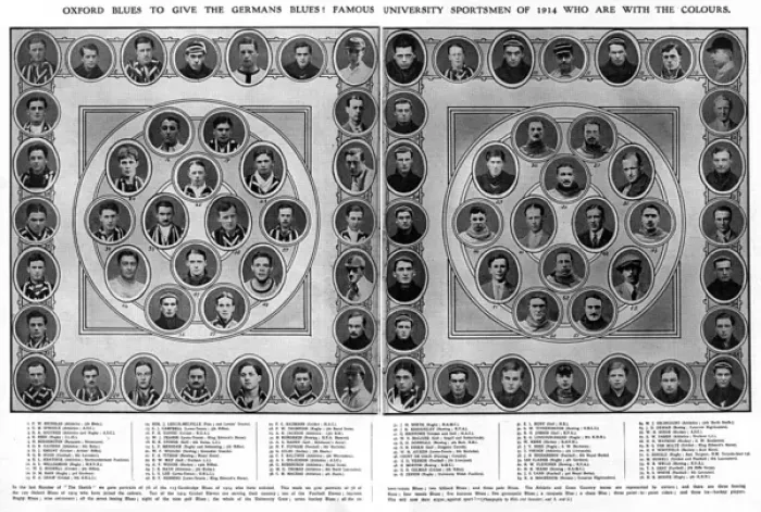 Framed Print : Oxford Blues who had joined up, WW1 Framed Print : Oxford Blues who had joined up, WW1