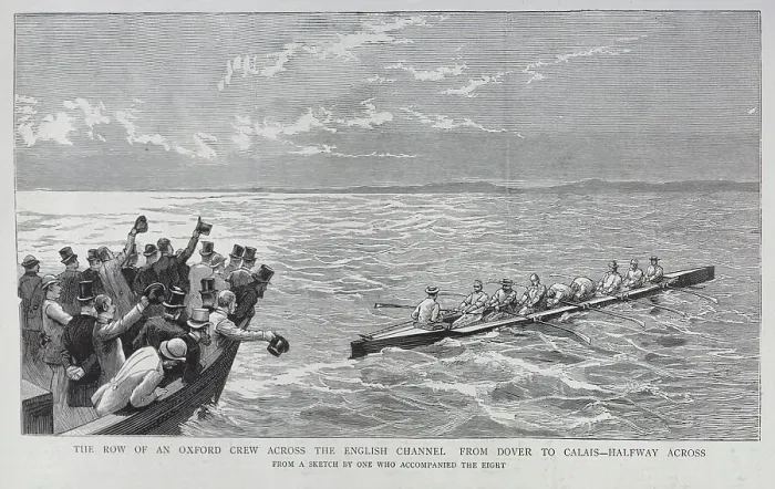 Framed Print : Oxford Rowers cross the English Channel Framed Print : Oxford Rowers cross the English Channel