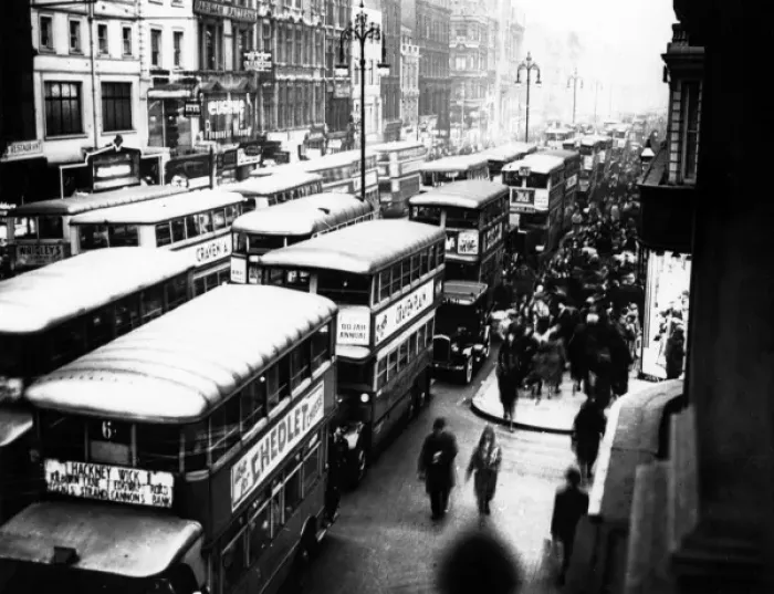 Framed Print : Oxford Street Traffic Framed Print : Oxford Street Traffic