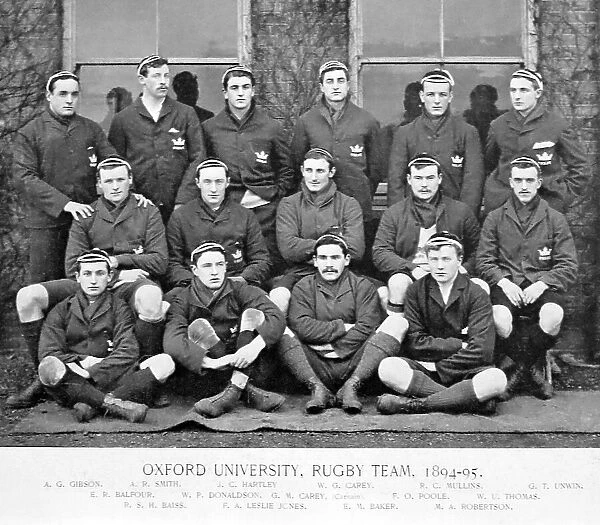Oxford University Rugby Team in 1895