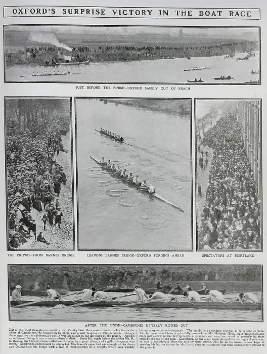 Framed Print : Oxford's Victory, 1909 Boat Race