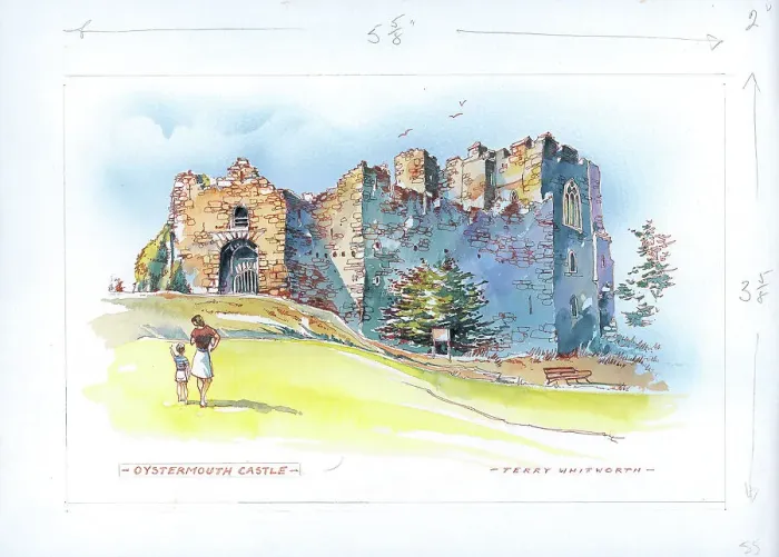 Framed Print : Oystermouth Castle Framed Print : Oystermouth Castle