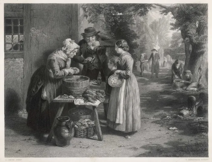 Framed Print : Oysters in a Village Framed Print : Oysters in a Village